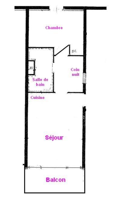 Apartment Appt 4/5 Pers. Front De Neige